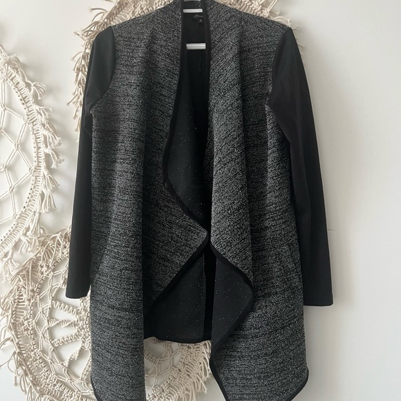 Dynamite Sweaters - Dynamite Black and White Tweed Cardigan